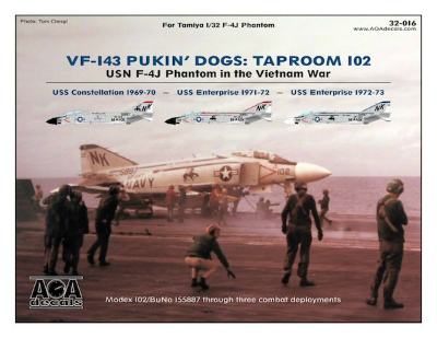 【新製品】AOAデカール 32-016)F-4J ファントムII VF-143 ピューキンドッグス