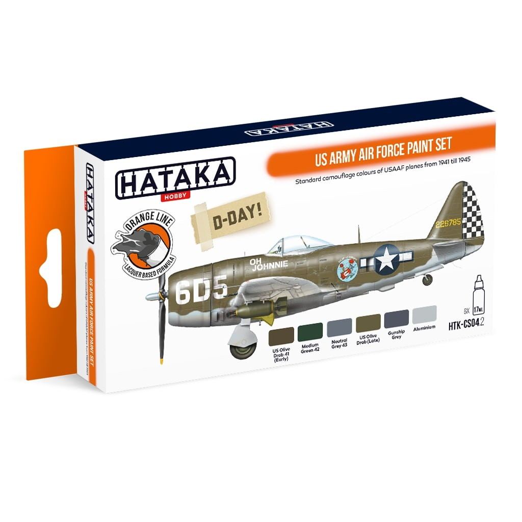 【再入荷】HTK-CS04.2 WWII アメリカ陸軍航空軍 ラッカーカラー6本セット