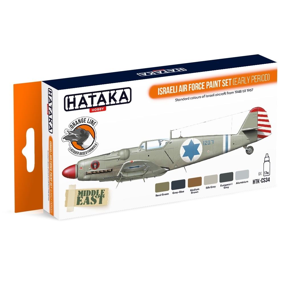 【新製品】HTK-CS34 イスラエル空軍 初期 ラッカーカラー6本セット