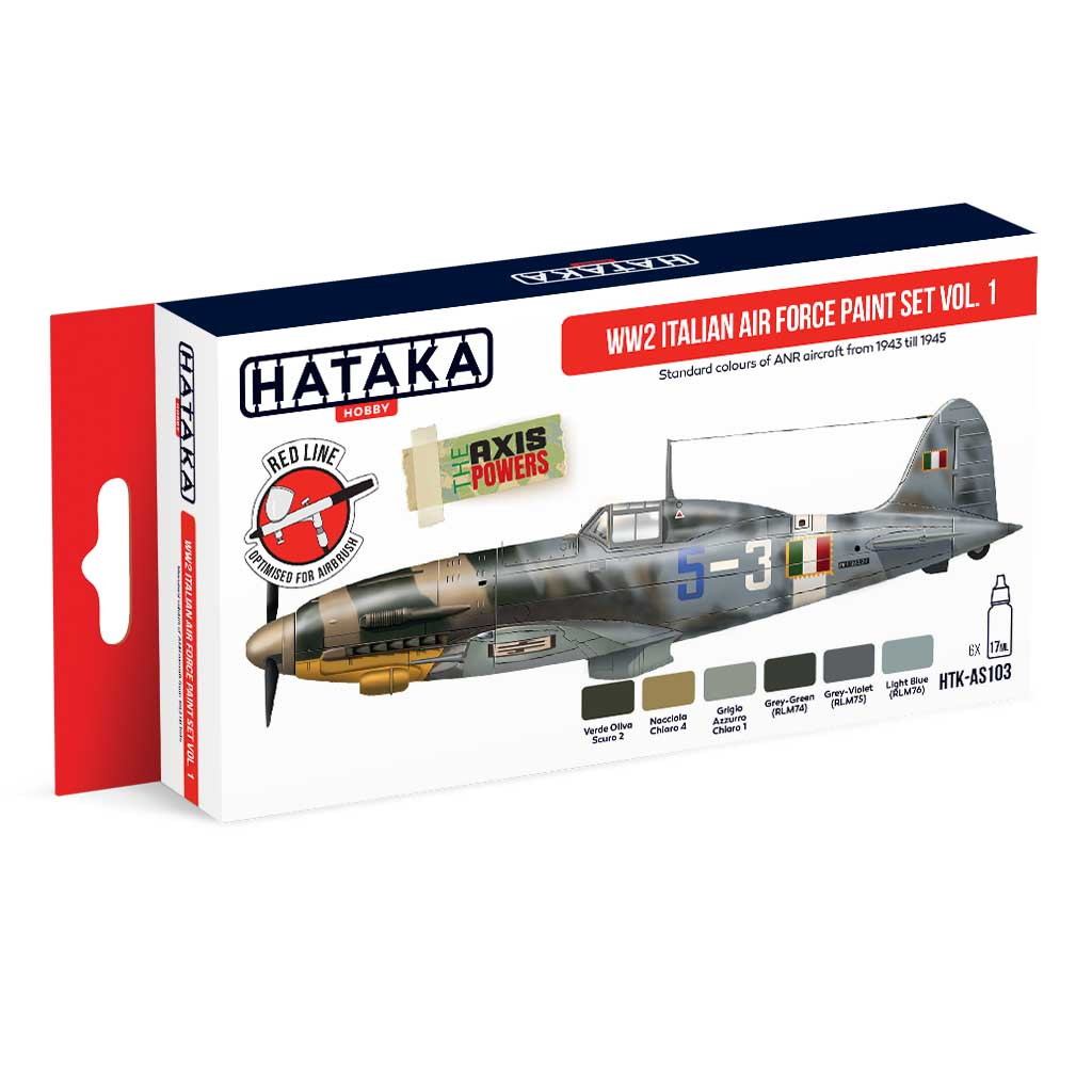 【再入荷】HTK-AS103 WWII イタリア空軍 Vol.1 水性アクリルカラー6本セット