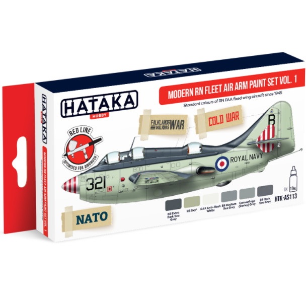 【新製品】HTK-AS113 現用 イギリス海軍 艦隊航空隊 Vol.1 水性アクリルカラー6本セット