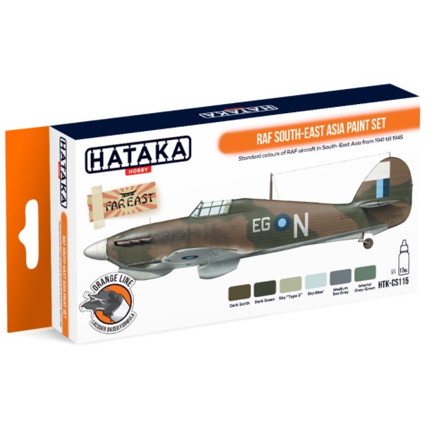 【新製品】HTK-CS115 WWII イギリス空軍東南アジア戦線 ラッカーカラー6本セット