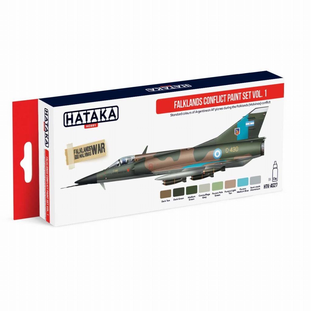 【新製品】HTK-AS27 フォークランド紛争 Vol.1 アルゼンチン空軍 水性アクリルカラー8本セット