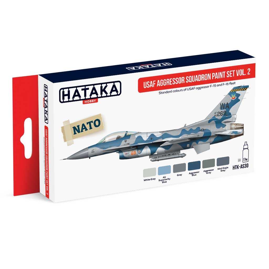 【新製品】HTK-AS30 現用 アメリカ空軍 アグレッサー Vol.2 水性アクリルカラー6本セット