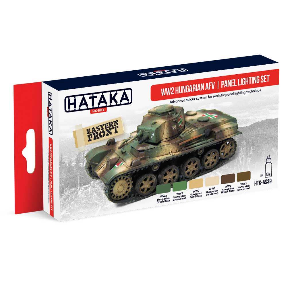 【新製品】HTK-AS39 WWII ハンガリー陸軍車輛 カラーモジュレーション 水性アクリルカラー6本セット