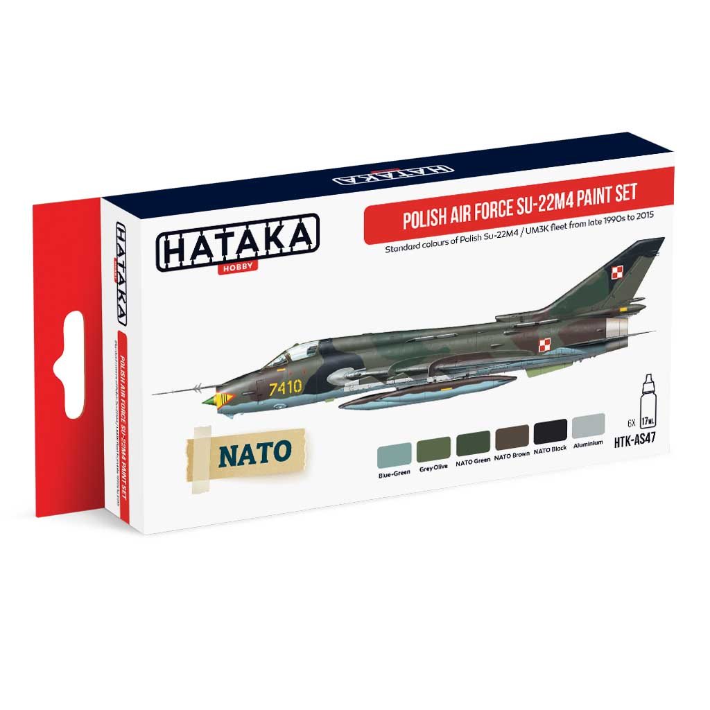 【再入荷】HTK-AS47)ポーランド空軍 スホーイ Su-22M4 フィッター 水性アクリルカラー6本セット