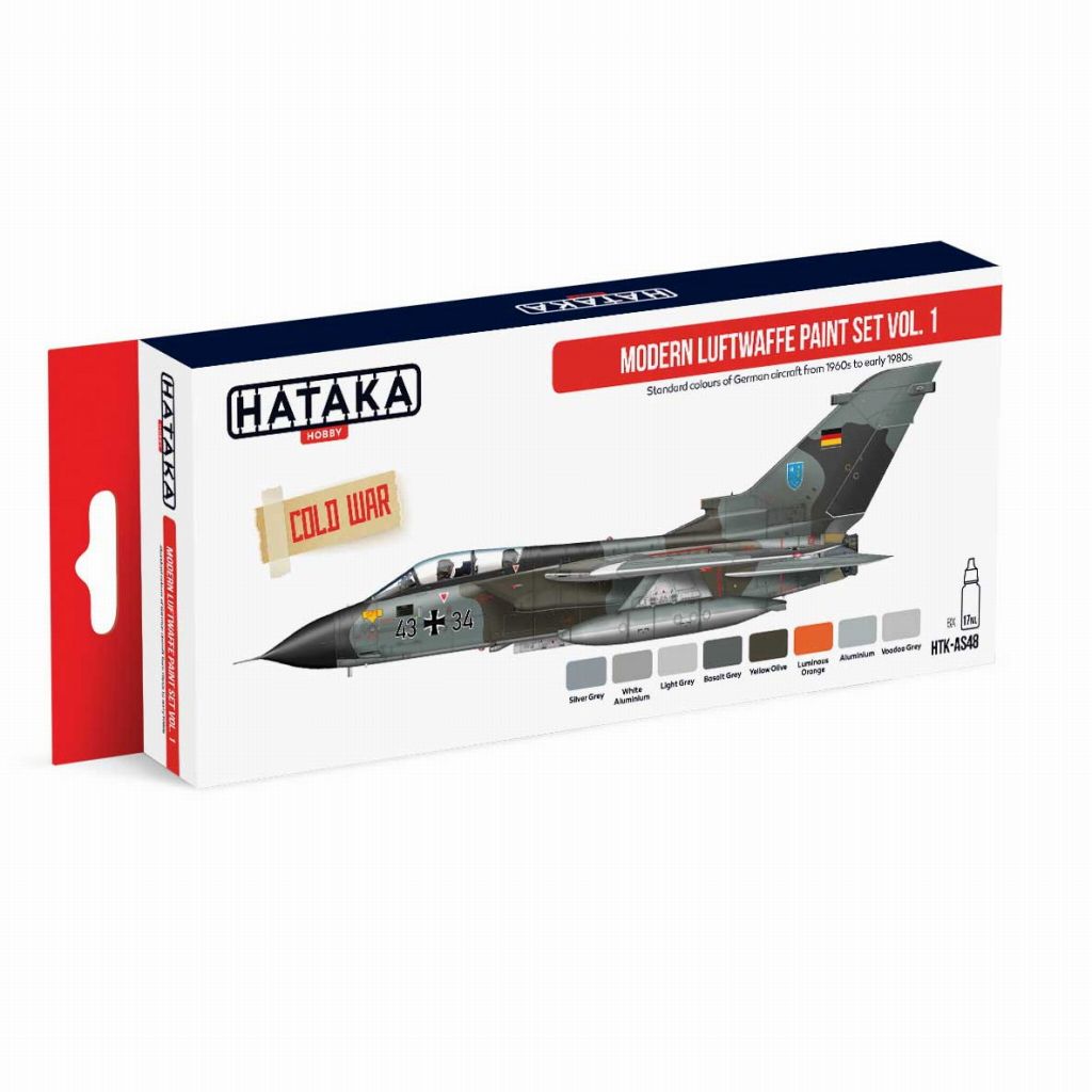 【新製品】HTK-AS48 現用 ドイツ空軍 Vol.1 水性アクリルカラー8本セット