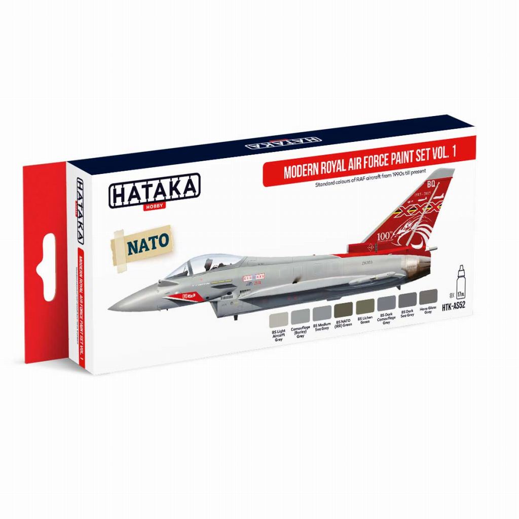 【新製品】HTK-AS52 現用 イギリス空軍 Vol.1 水性アクリルカラー8本セット