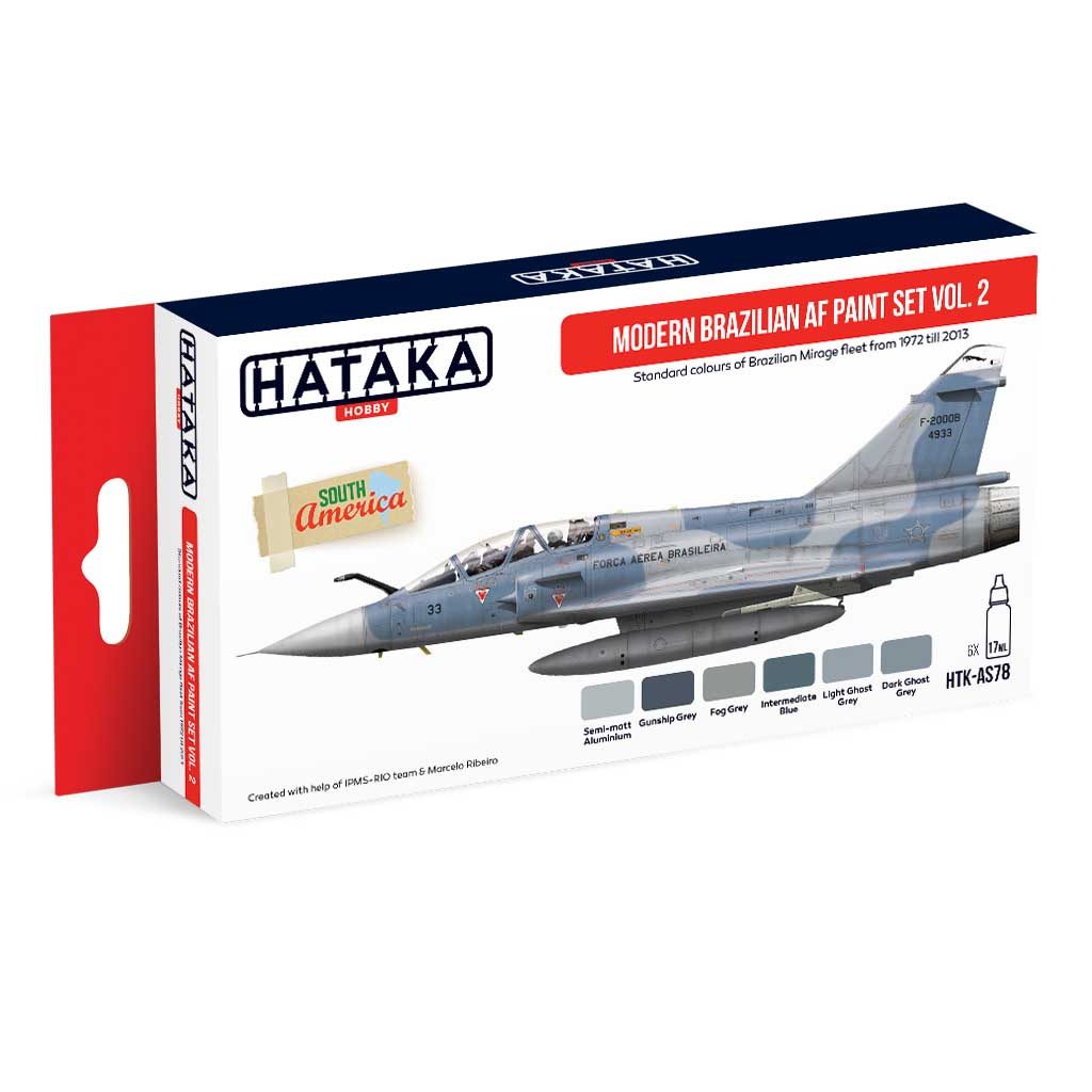 【新製品】HTK-AS78 現用 ブラジル空軍 Vol.2 水性アクリルカラー6本セット
