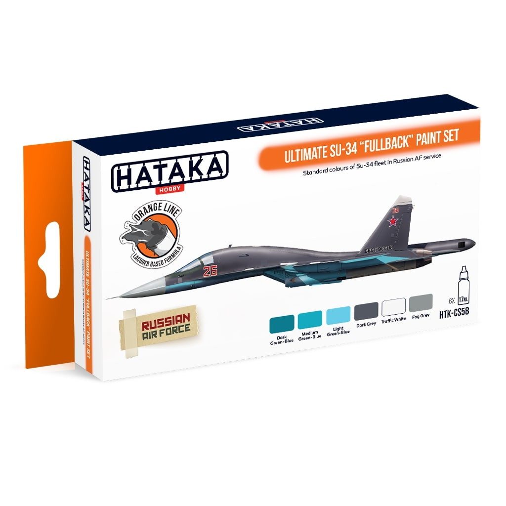 【新製品】HTK-CS58 スホーイ Su-34 フルバック アルティメット ラッカーカラー6本セット