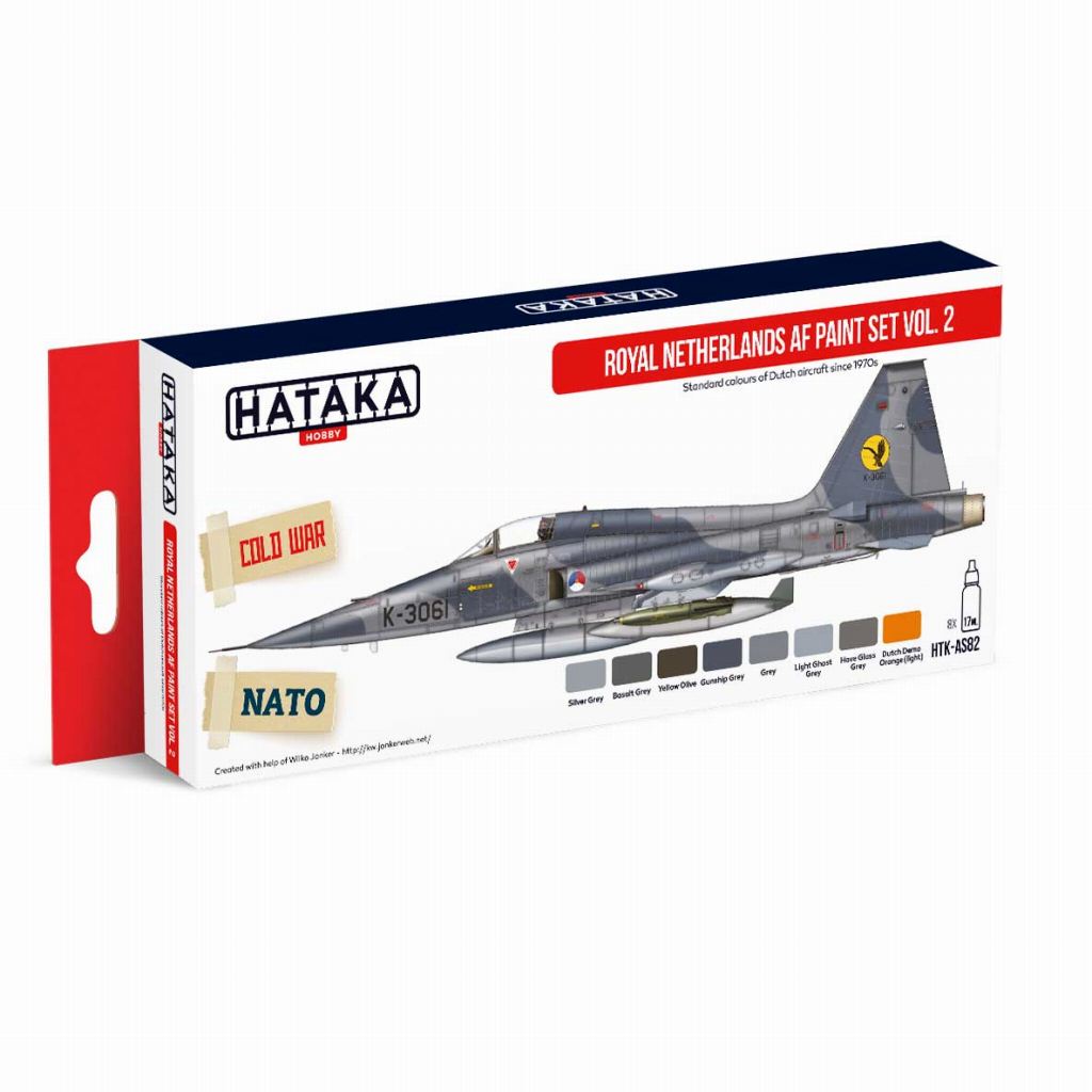 【新製品】HTK-AS82 オランダ空軍 Vol.2 水性アクリルカラー8本セット