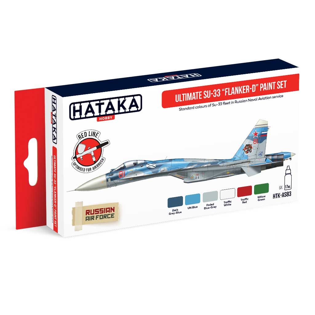 【新製品】HTK-AS83 スホーイ Su-33 フランカーD アルティメット 水性アクリルカラー6本セット