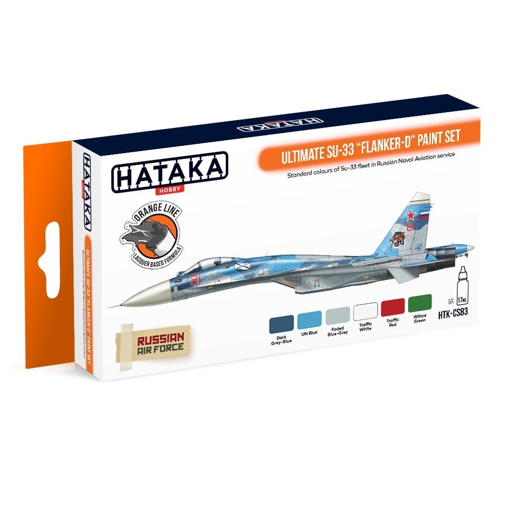 【再入荷】HTK-CS83 スホーイ Su-33 フランカーD アルティメット ラッカーカラー6本セット