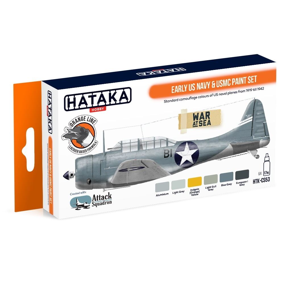 【新製品】HTK-CS53 WWII アメリカ海軍/アメリカ海兵隊 初期 ラッカーカラー6本セット