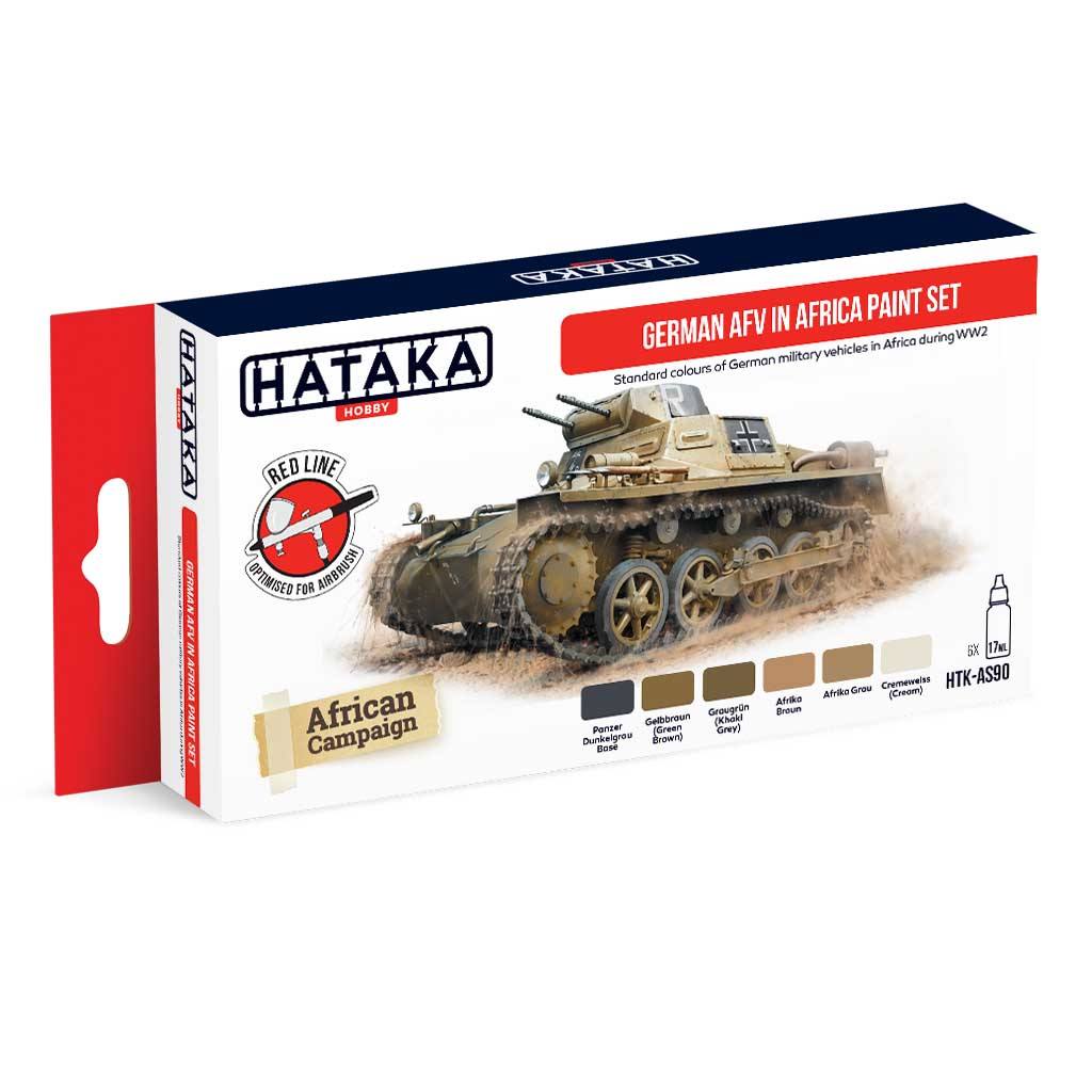 【新製品】HTK-AS90 WWII ドイツ陸軍アフリカ軍団 水性アクリルカラー6本セット