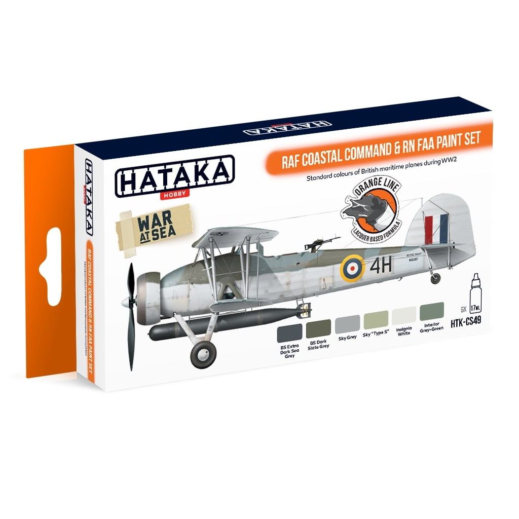 【新製品】HTK-CS49 WWII イギリス空軍 コースタルコマンド & イギリス海軍航空隊 ラッカーカラー6本セット