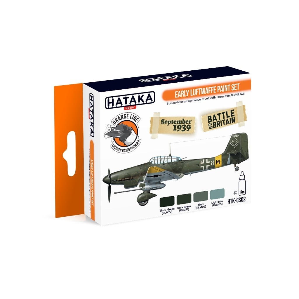 【新製品】HTK-CS02 WWII ドイツ空軍 初期 ラッカーカラー4本セット