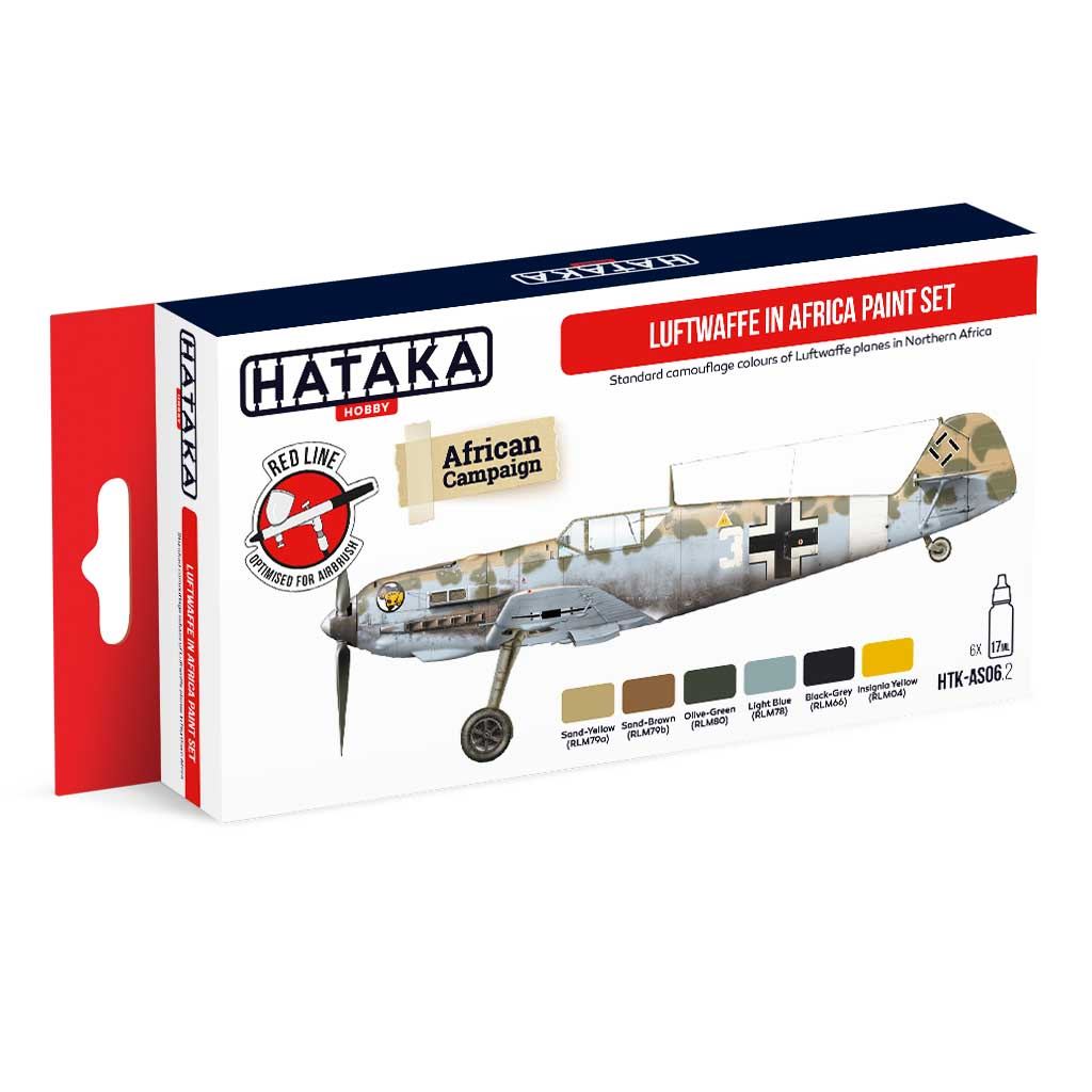 【新製品】HTK-AS06.2 WWII ドイツ空軍北アフリカ戦線 水性アクリルカラー6本セット