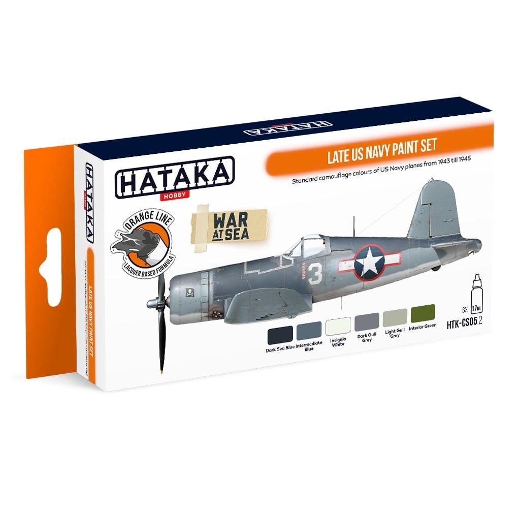 【新製品】HTK-CS05.2 WWII アメリカ海軍後期 ラッカーカラー6本セット