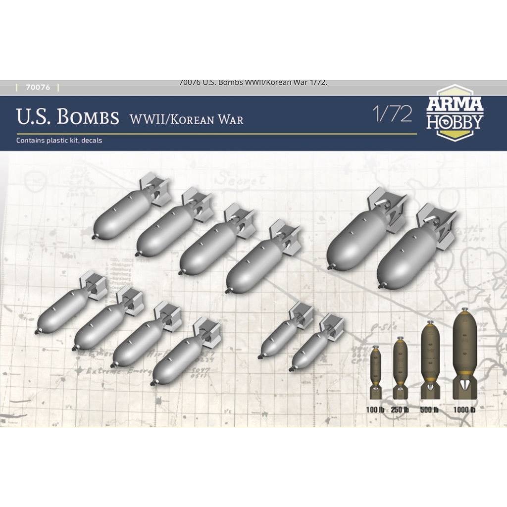 【新製品】70076 1/72 WWII 米軍航空爆弾セット