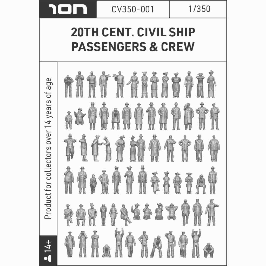 【新製品】CV350-001 20世紀 客船/民間船 旅客&乗組員