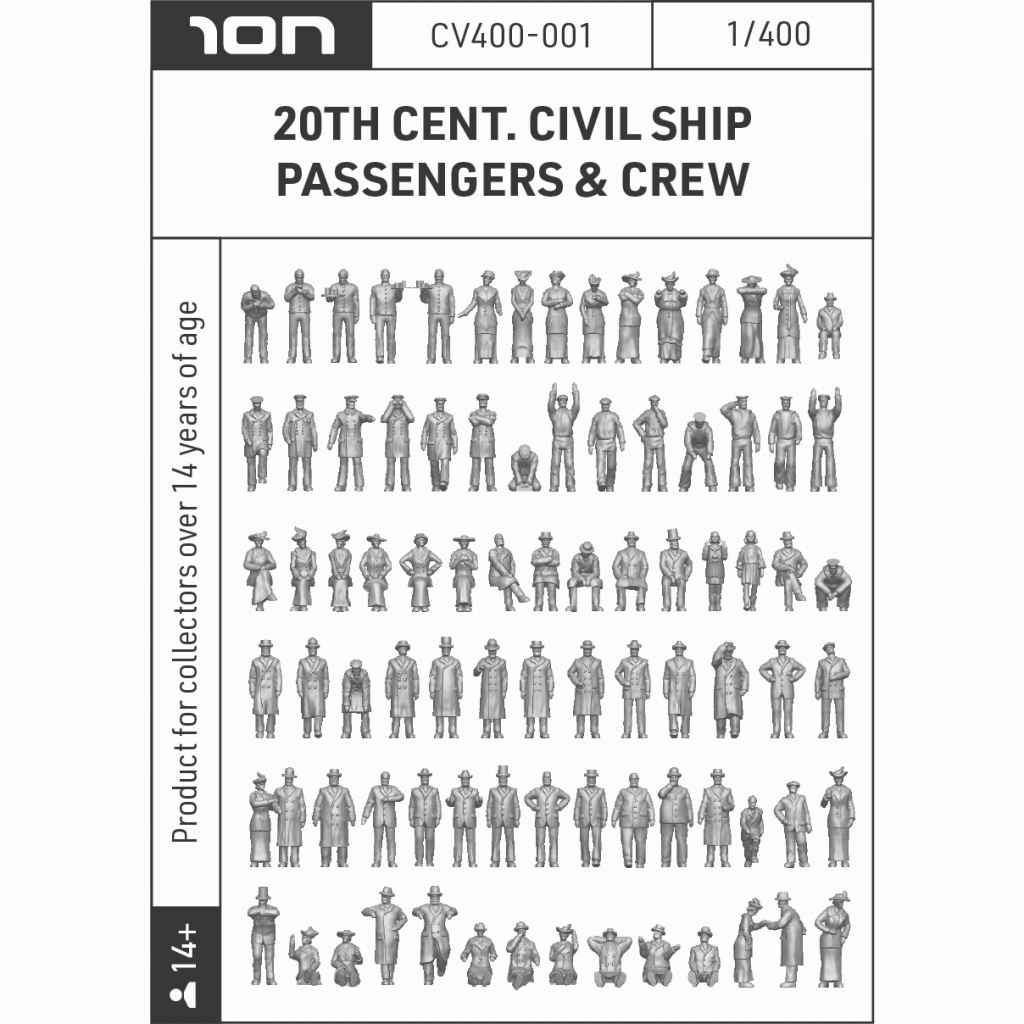 【新製品】CV400-001 20世紀 客船/民間船 旅客&乗組員