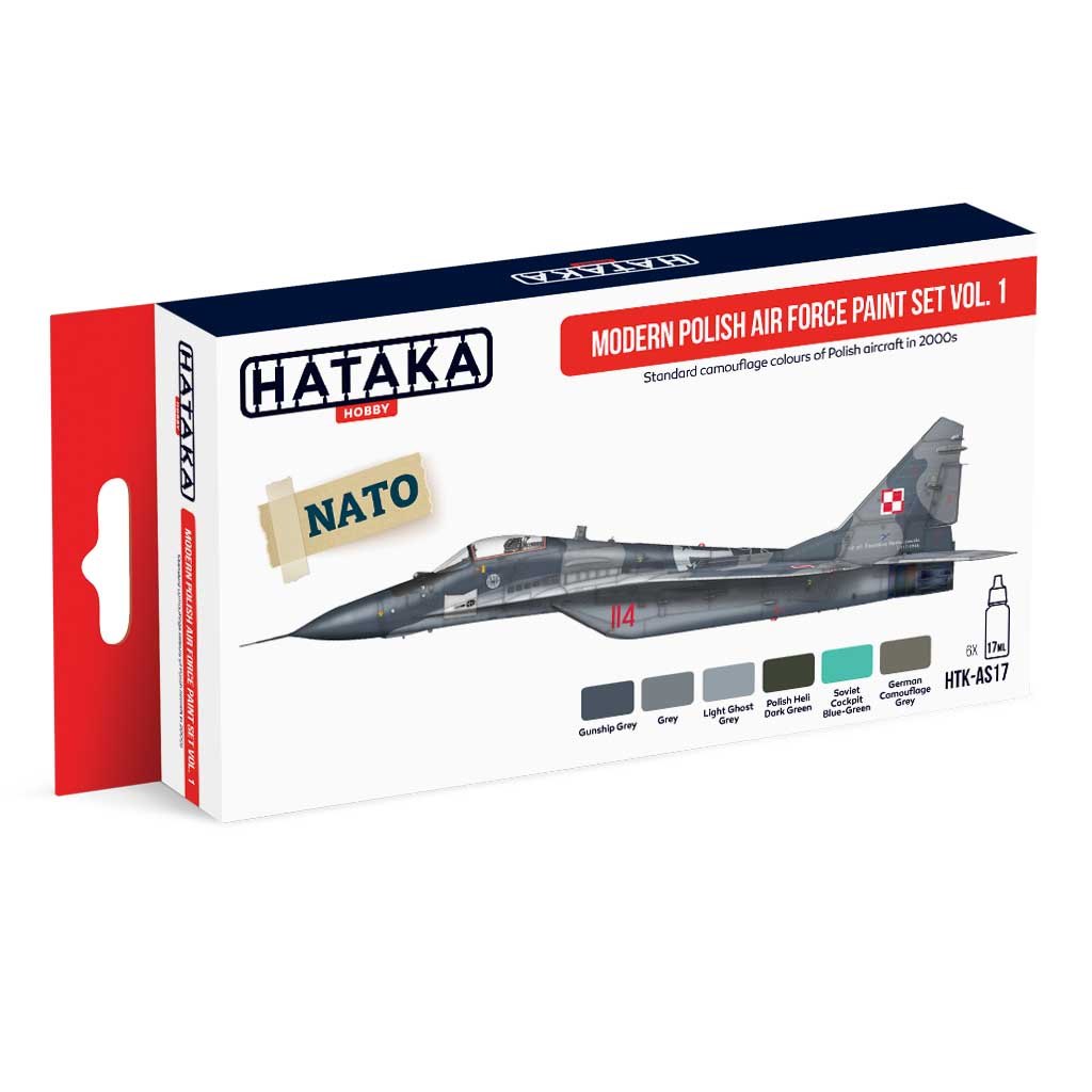【新製品】HTK-AS17 現用 ポーランド空軍 Vol.1 水性アクリルカラー6本セット