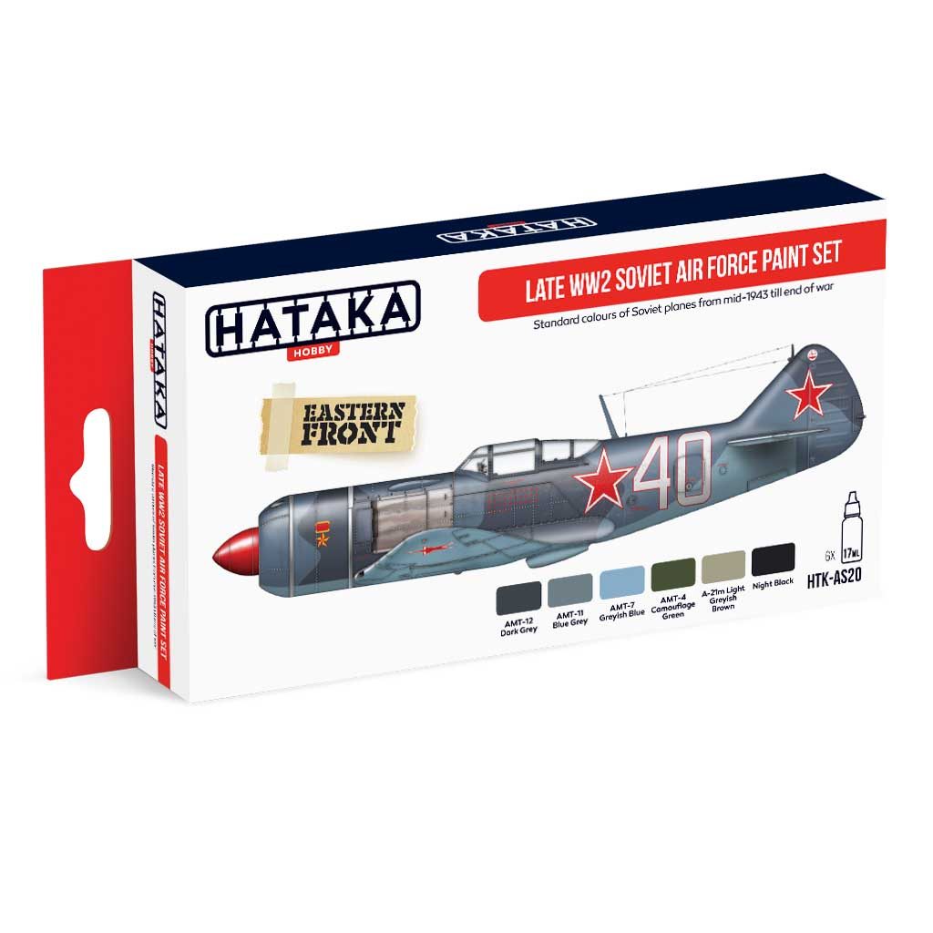 【新製品】HTK-AS20 WWII ソビエト空軍 後期 水性アクリルカラー6本セット