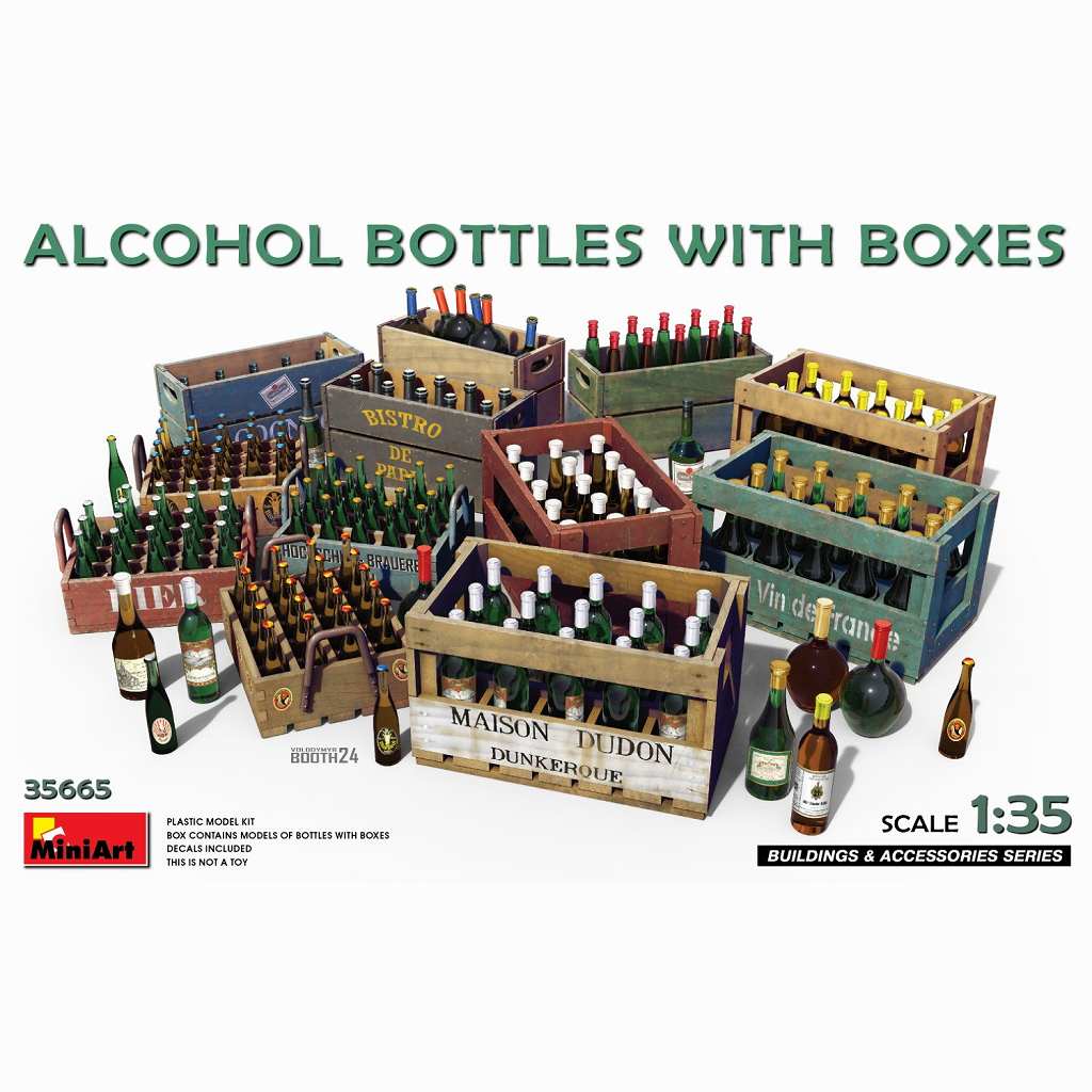 【新製品】35665 1/35 酒瓶とケース