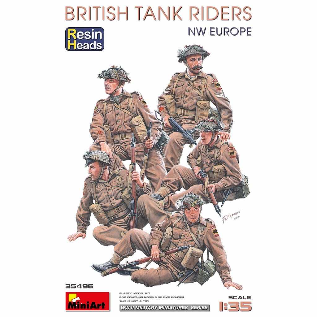 【新製品】35496 イギリス戦車戦車跨乗兵 (西ヨーロッパ) (レジン製頭部付)
