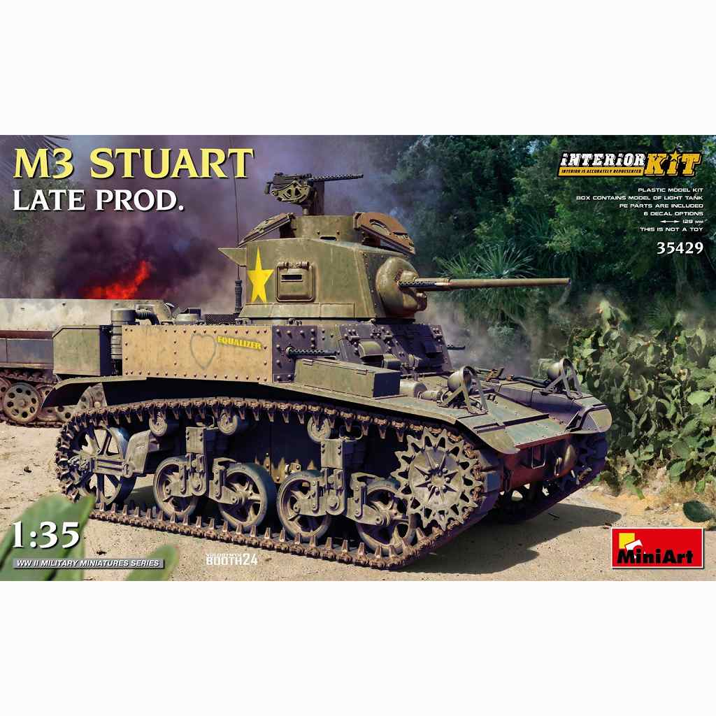 【新製品】35429 M3 スチュアート 後期型　フルインテリア