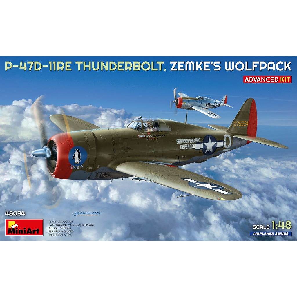 【新製品】48034 1/48 P-47D-11RE サンダーボルト ゼムケ ウルフパック アドバンスドキット
