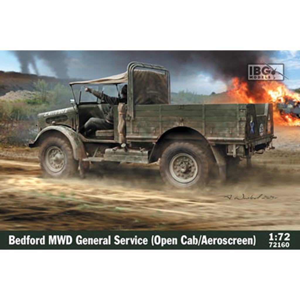 【新製品】72160 ベッドフォードMWD 軽軍用トラック オープンキャブ エアロスクリーン