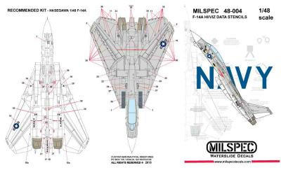 【新製品】MILSPEC 48-004)F-14A HI/HIZ データステンシル