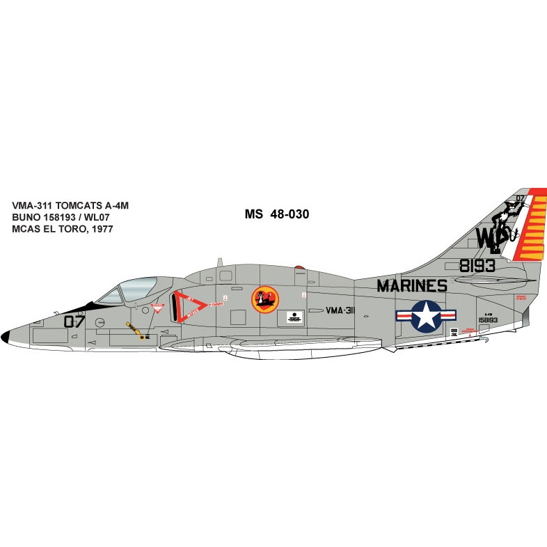 【新製品】MILSPEC 48-030 ダグラス A-4F スカイホーク VMA-311 トムキャッツ 1977 MCAS