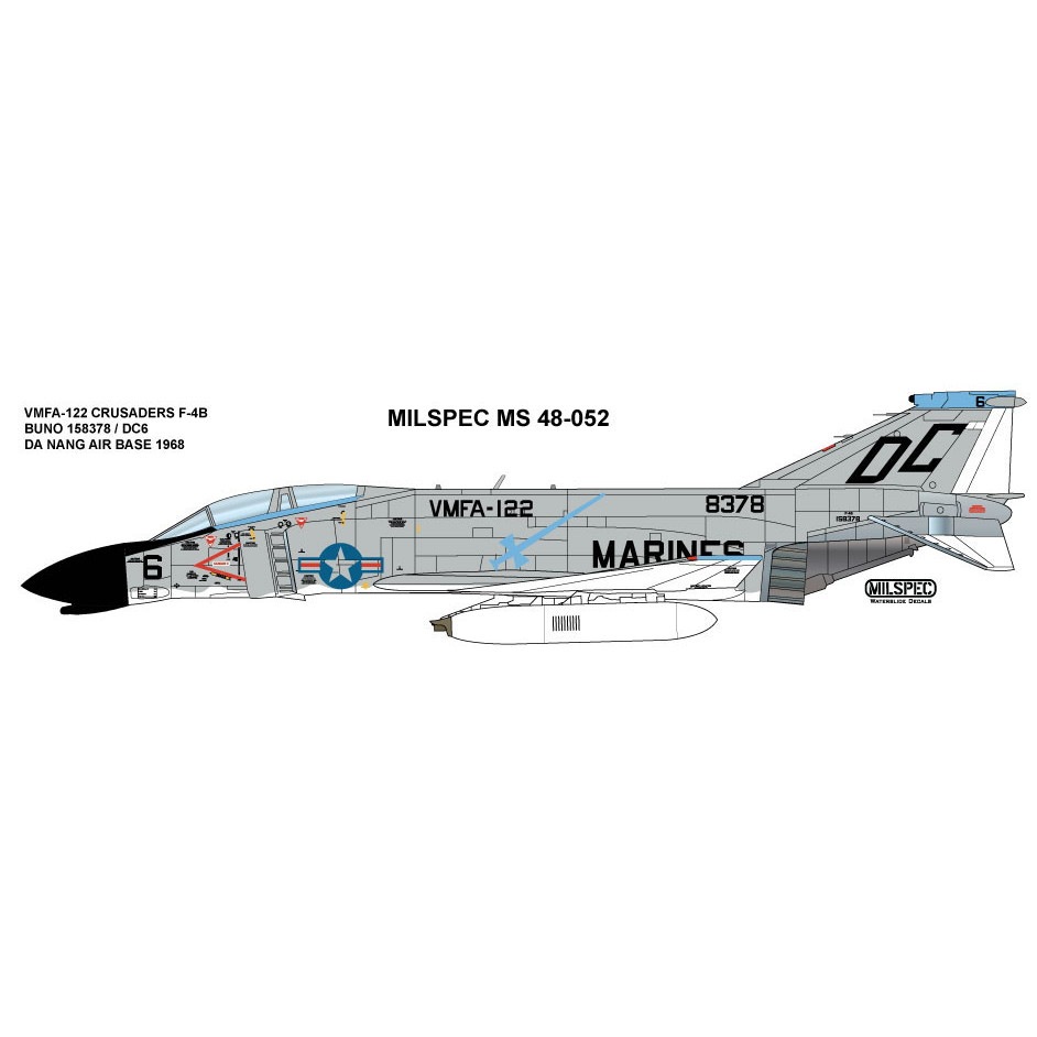 【新製品】MILSPEC 48-052 マクドネル・ダグラス F-4B ファントムII VMFA-122 クルセイダーズ