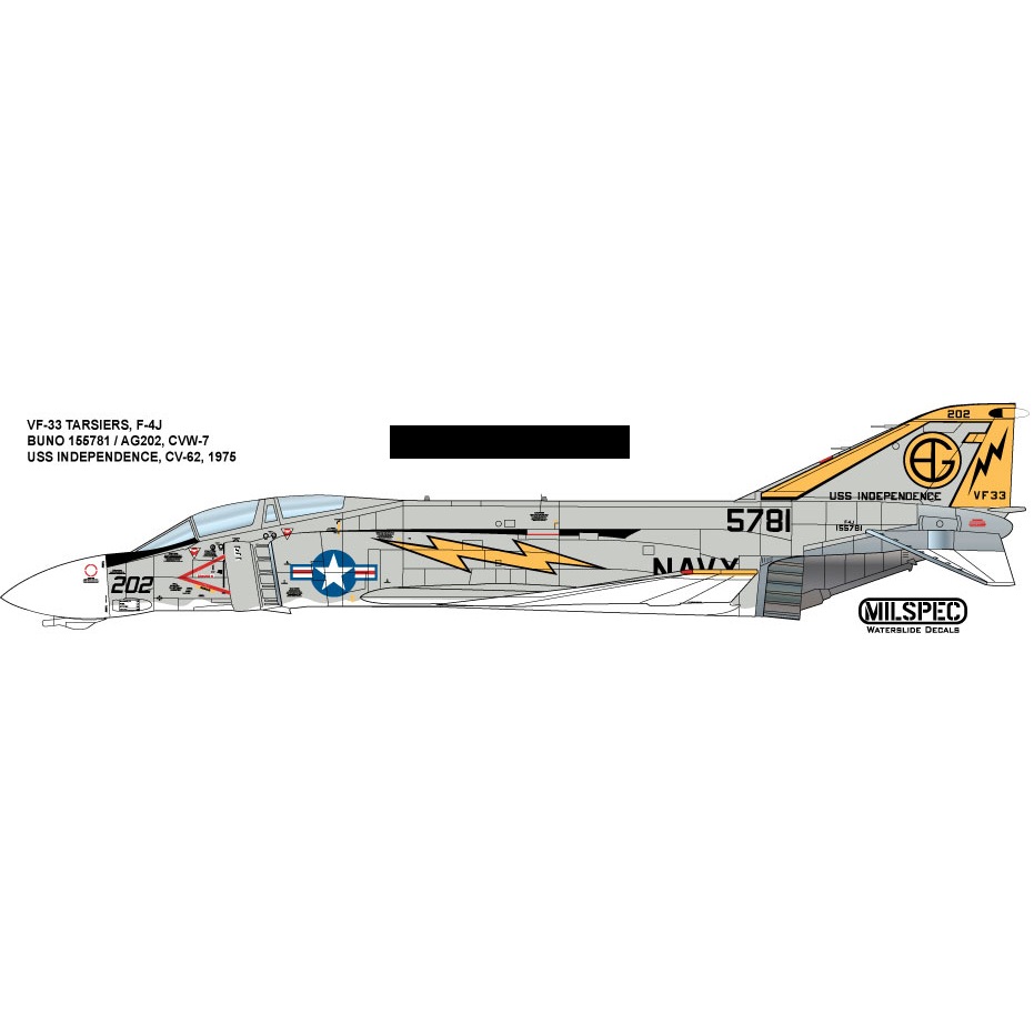 【新製品】MILSPEC 72-047 マクドネル・ダグラス F-4J ファントムII VF-33 ターシアーズ ＣＶ-62 インディペンデンス 1975年