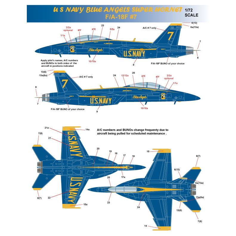 【新製品】MILSPEC 72-056 F/A-18E/F スーパーホーネット ブルーエンジェルス 2021