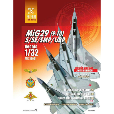【新製品】ANTARKI MODELS ATK32001)MiG-29(9-13)S/SE/SMP/UBP フルクラム
