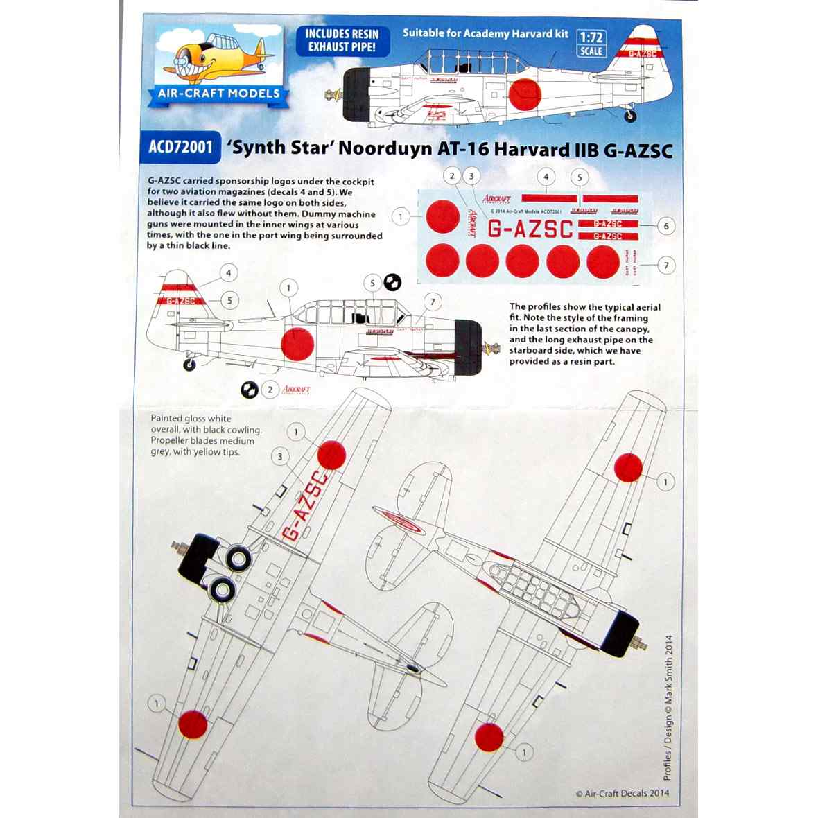 【新製品】エアクラフトモデルズ ACD72001 Synth Star Noorduyn AT-16 Harvard IIB G-AZSC