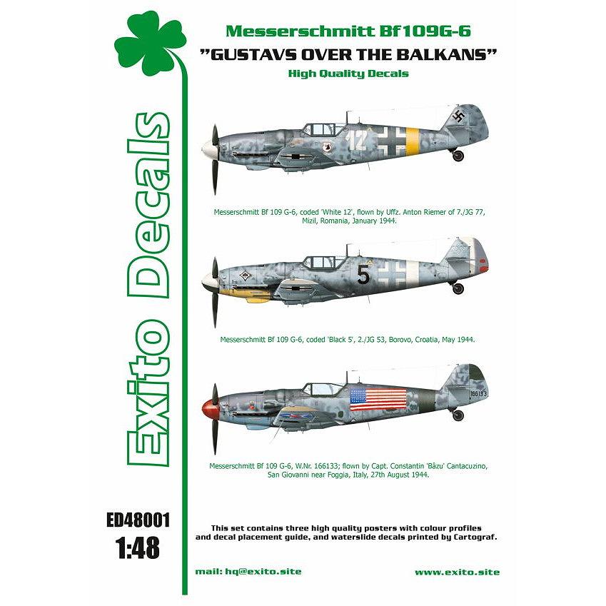 【新製品】Exito Decals 48001 メッサーシュミット Bf109G-6 バルカン半島のグスタフ