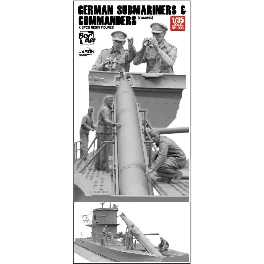 【新製品】BR-003 ドイツ潜水艦乗組員 & 指揮官（５体セット）