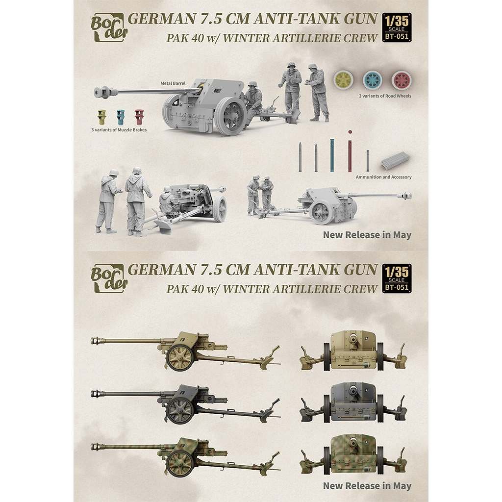 【新製品】BT-051 7.5cm Pak40 対戦車自走砲 w/冬季砲兵