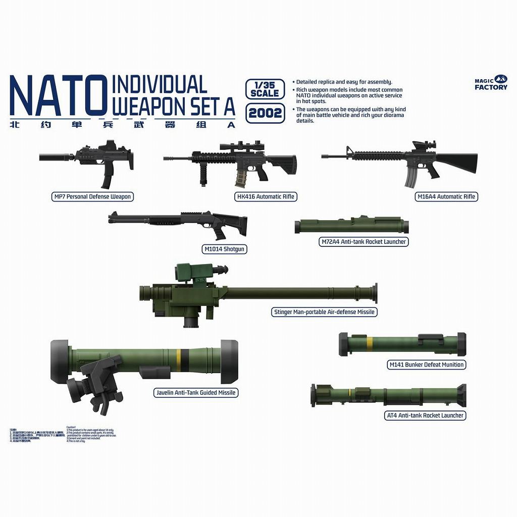 【新製品】2003 1/35 現用NATO 個人携行火器セット B