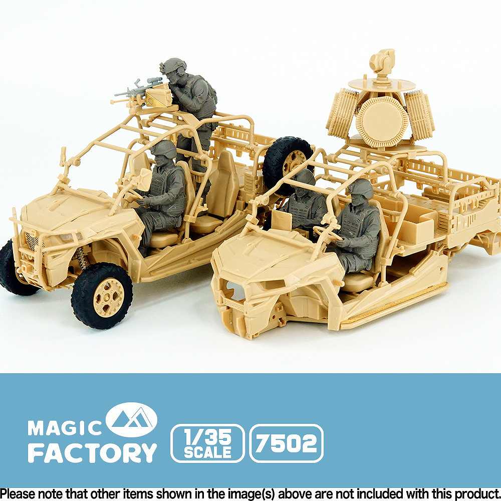 【新製品】7502 1/35 USMC MRZR D4 クルー フィギュア (4体セット、レジン製)