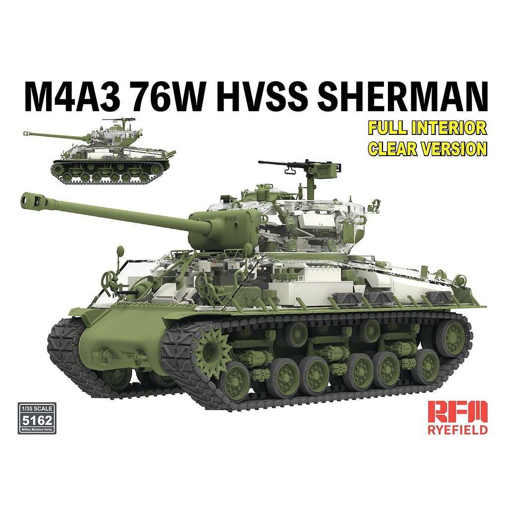 【新製品】5162 1/35 M4A3 シャーマン 76W w/フルインテリア クリアバージョン