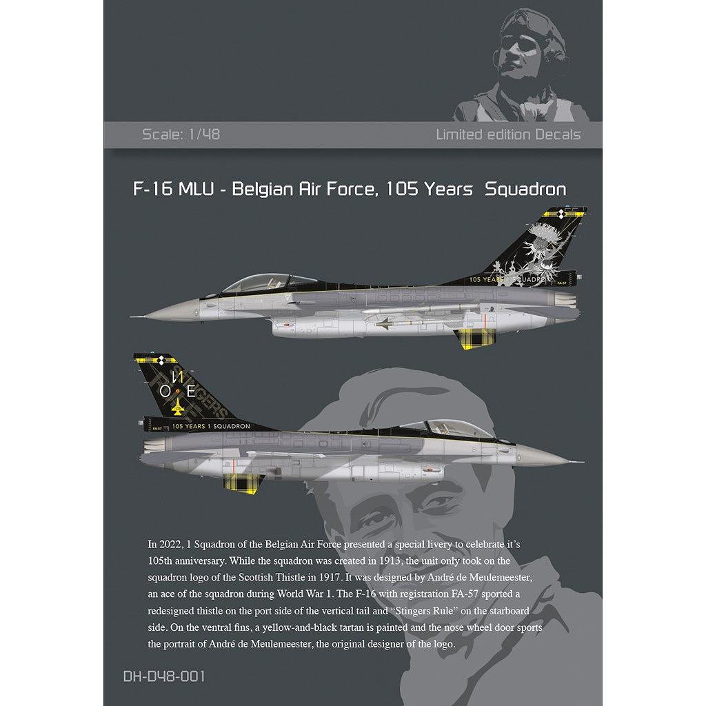 【新製品】Duke Hawkins DH-D48-001 1/32 ベルギー空軍 F-16MLU ファイティングファルコン 第1飛行隊創設105周年