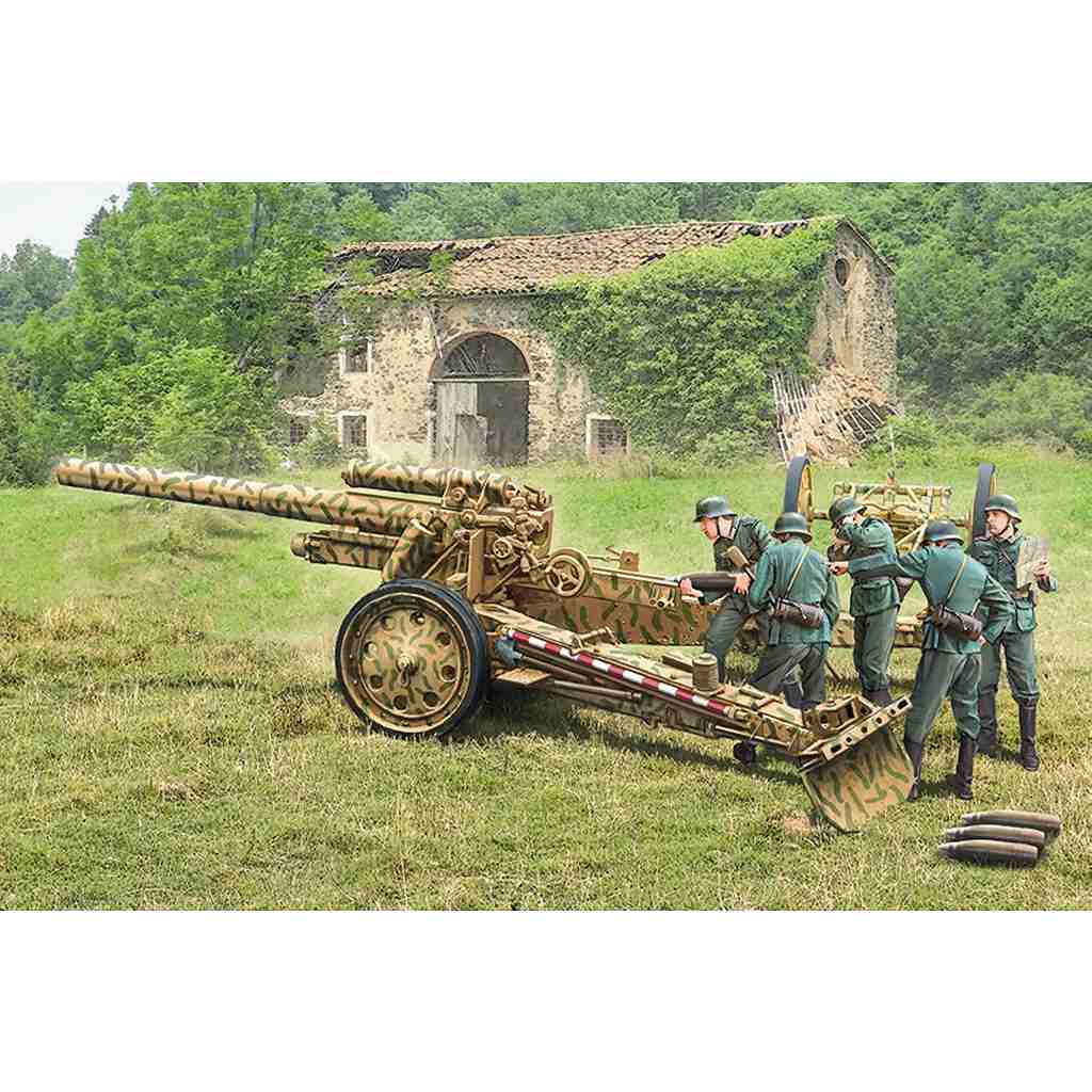 【新製品】7082 WW.II ドイツ軍 15cm sFH 18重榴弾砲/10.5cm sK 18 重野砲 2in1 砲兵フィギュア付属