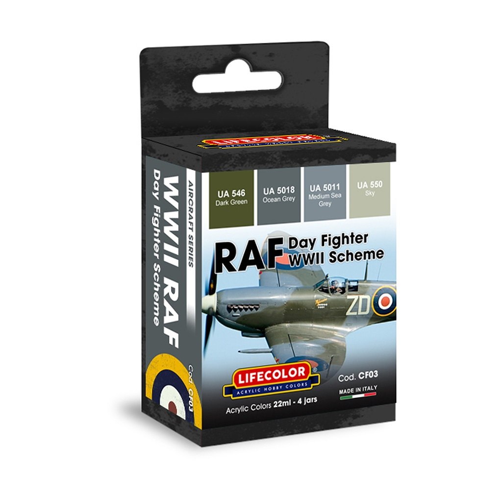 【新製品】CF03)WWII イギリス軍用機 昼間戦闘機迷彩カラーセット