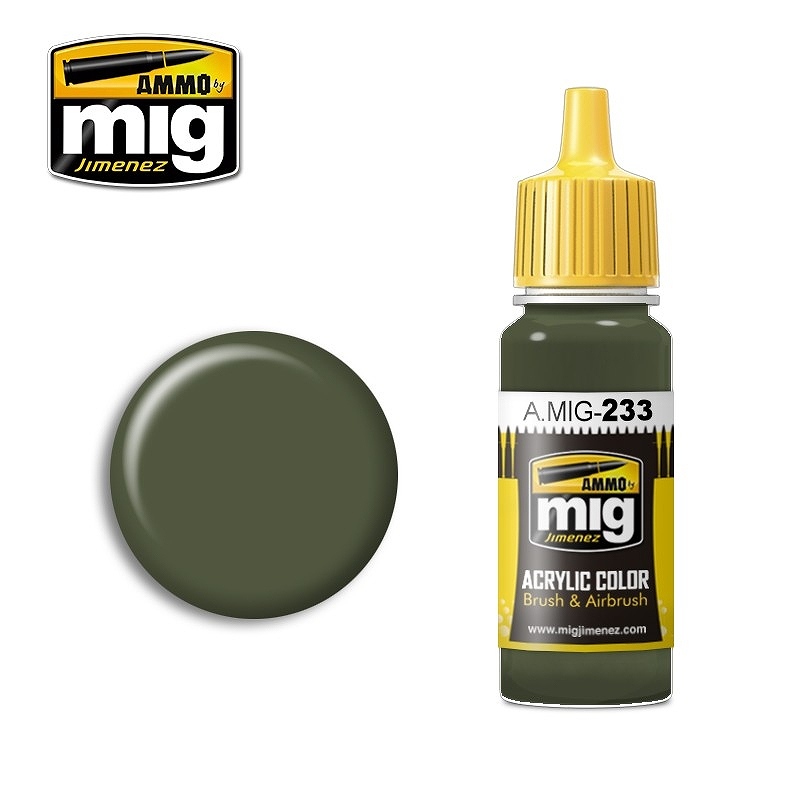 【新製品】A.MIG-233)RLM71 デュンケルグリュン(濃い緑)